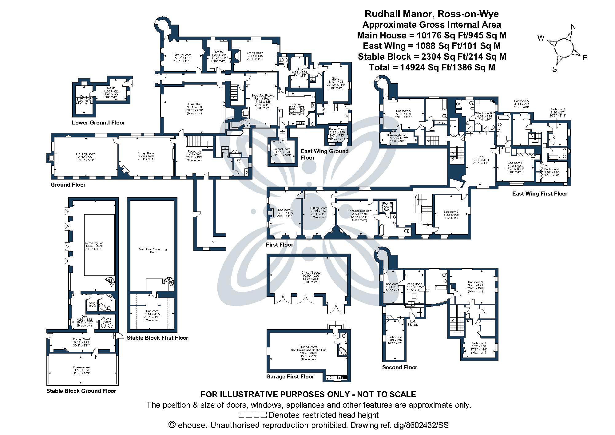 14 bed detached house for sale in Phocle Green, Ross-On-Wye - Property floorplan