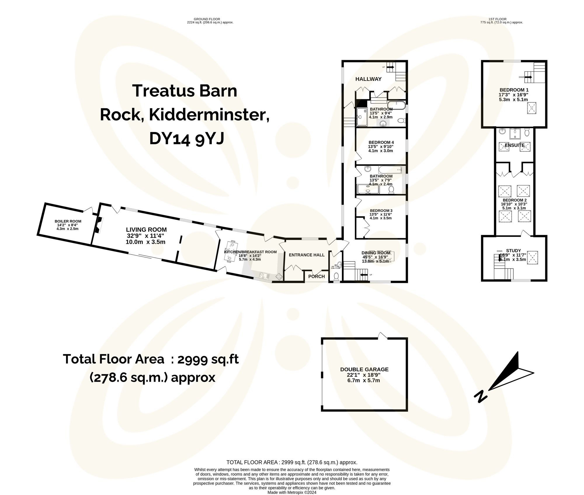 4 bed barn conversion for sale in Rock, Kidderminster - Property floorplan