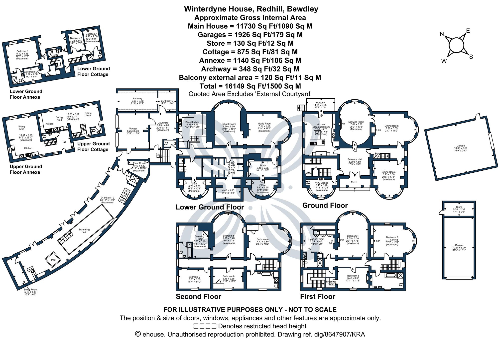 7 bed detached house for sale in Redhill, Bewdley - Property floorplan