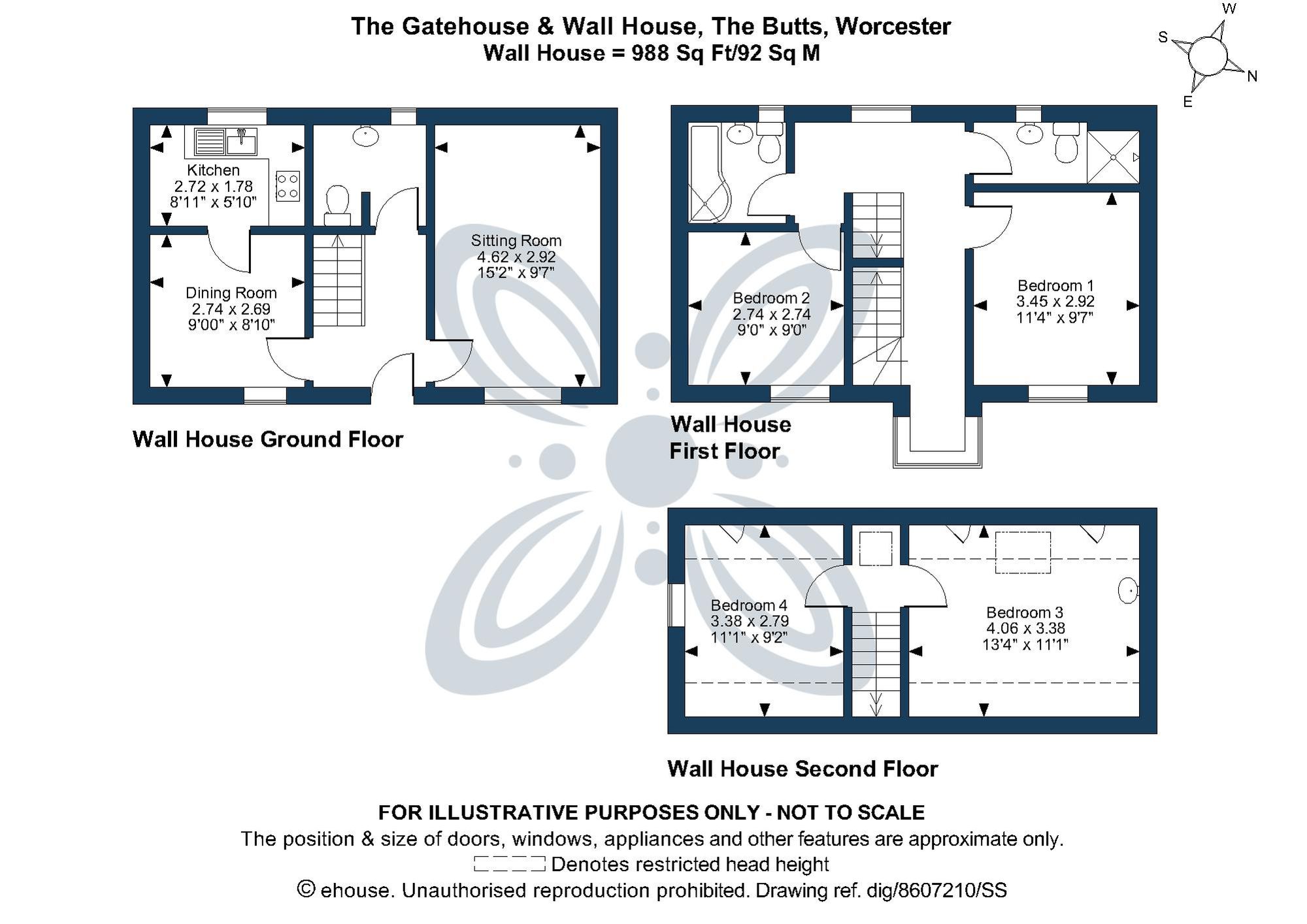 4 bed mid-terraced house for sale in The Butts, Worcester - Property floorplan