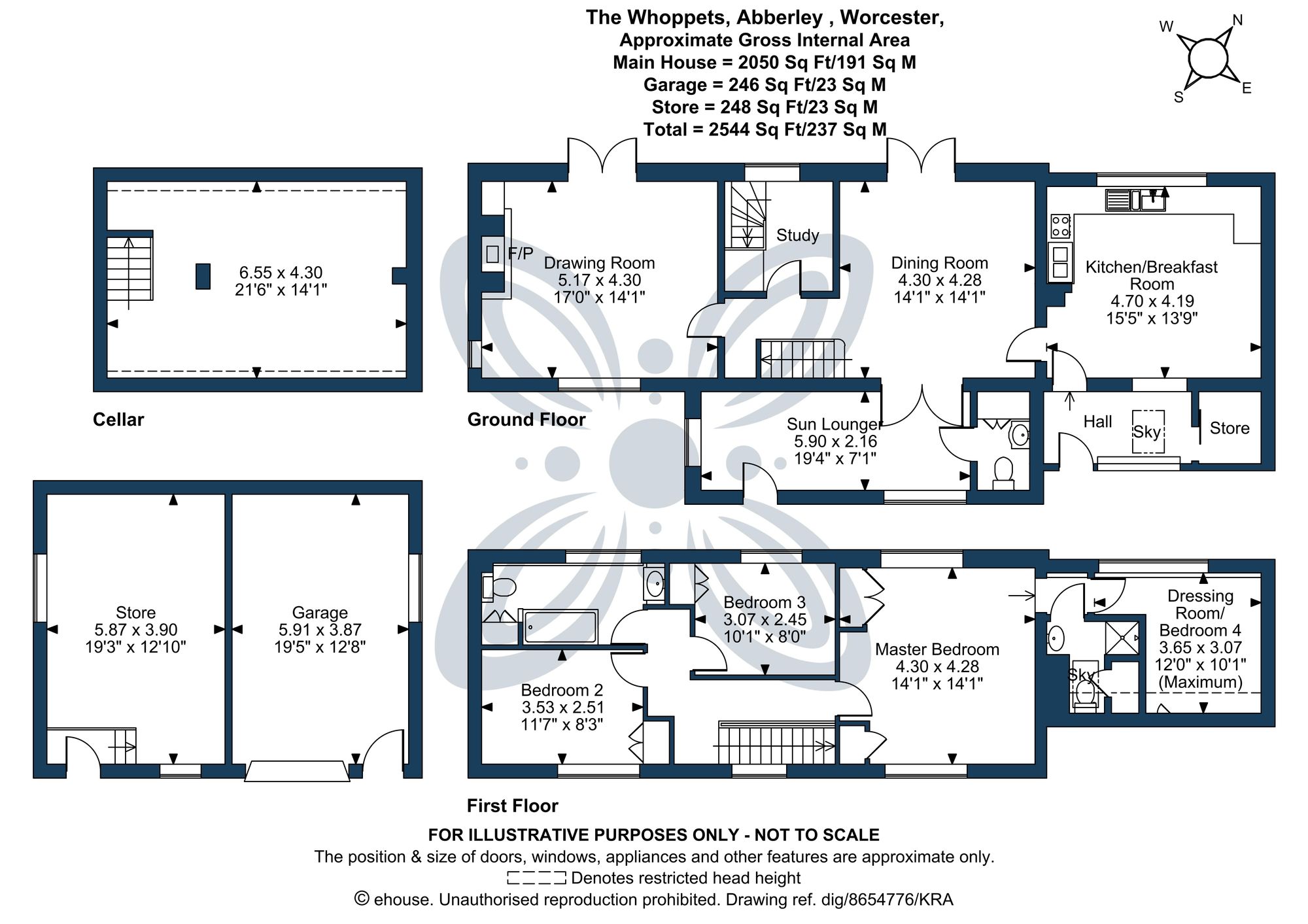 4 bed semi-detached house for sale in Abberley, Worcester, WR6 - Property floorplan