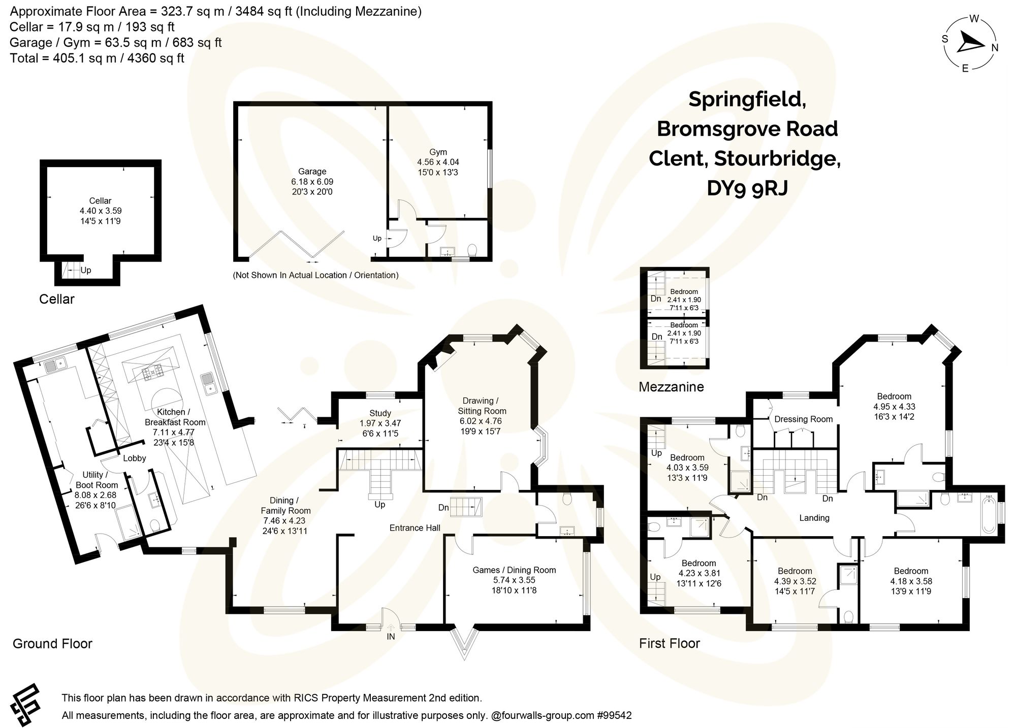 5 bed detached house for sale in Bromsgrove Road, Clent, DY9 - Property floorplan