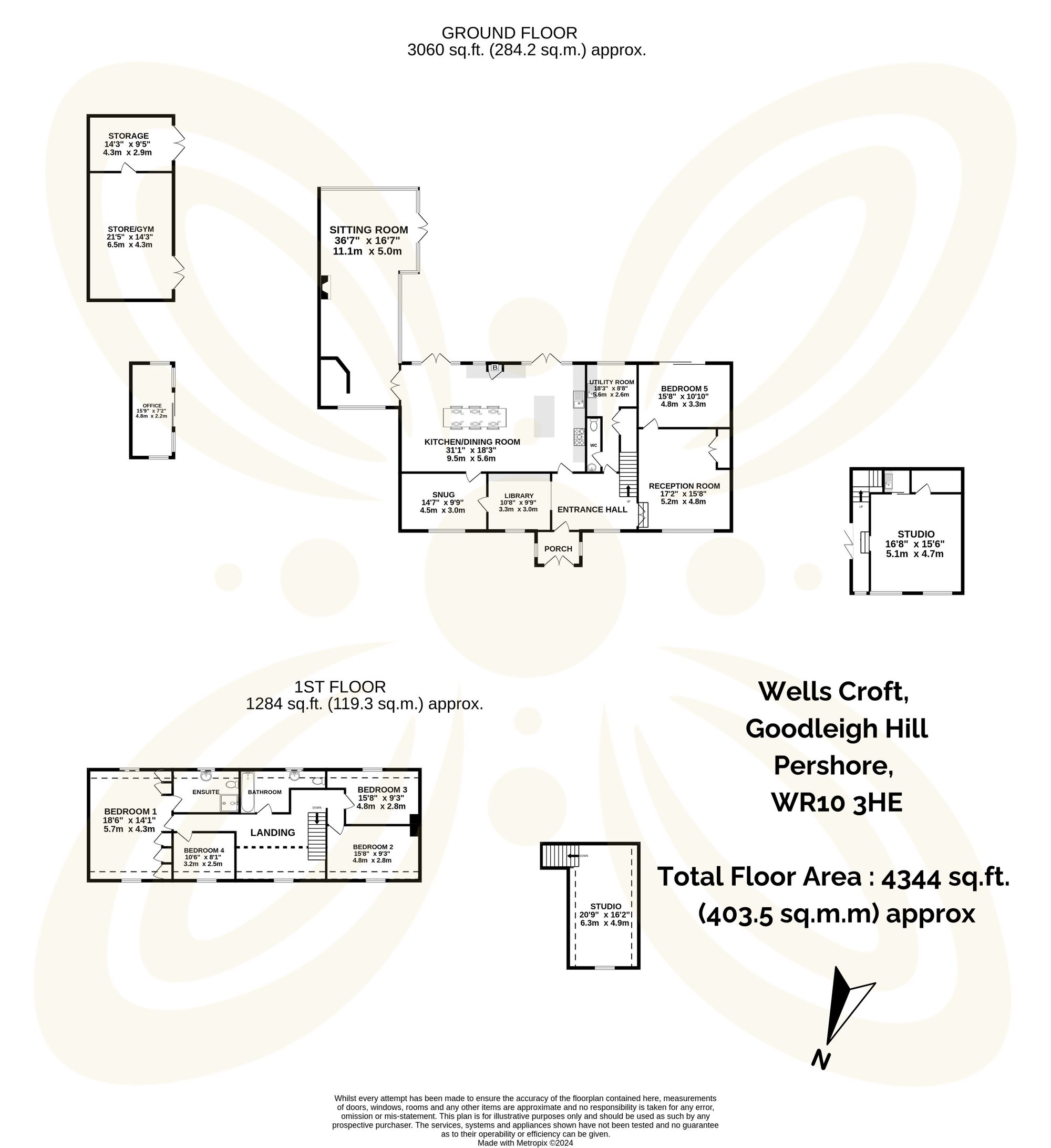 5 bed detached house for sale in Goodleigh Hill, Pershore - Property floorplan