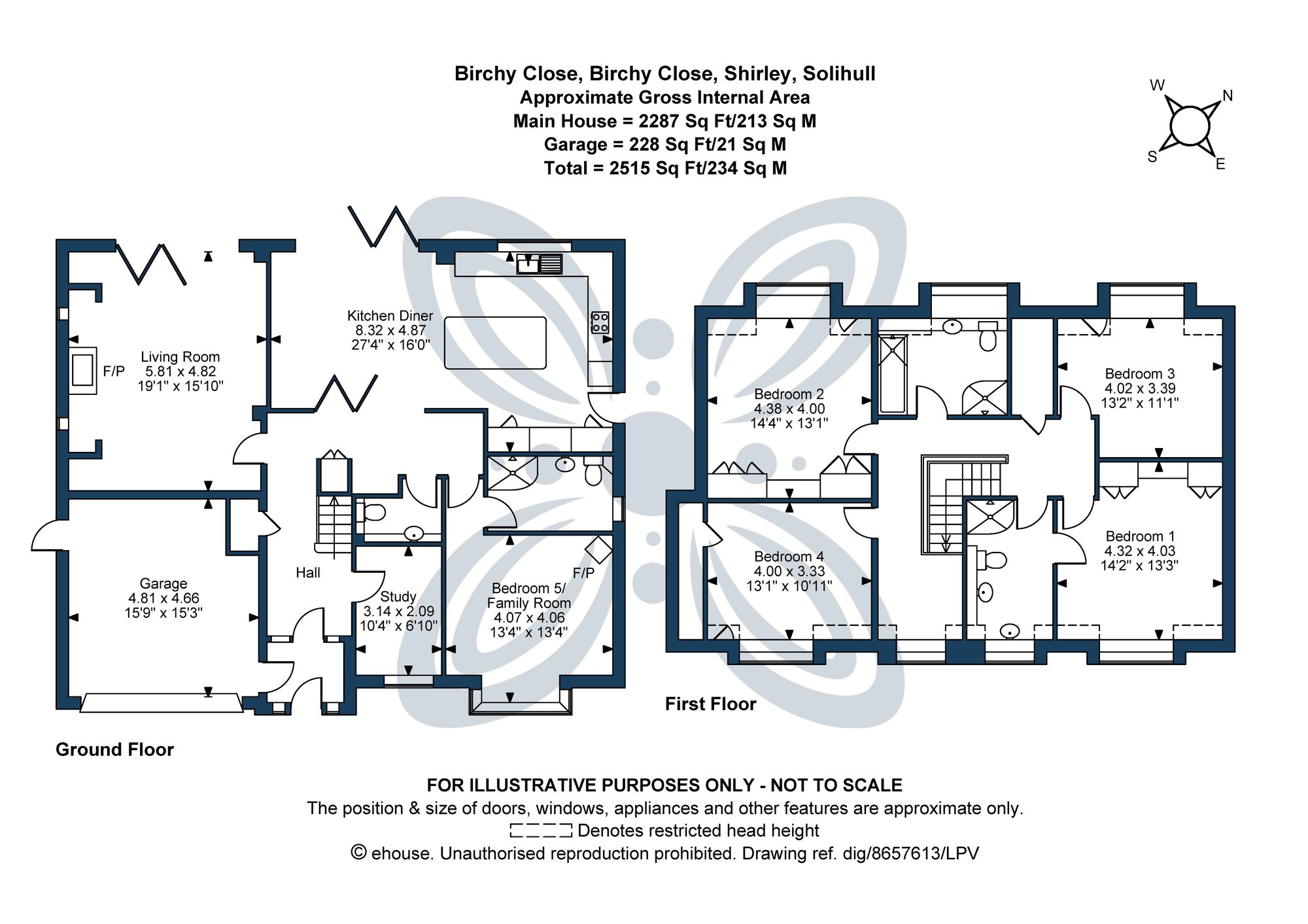 4 bed detached house for sale in Birchy Close, Shirley, B90 - Property floorplan