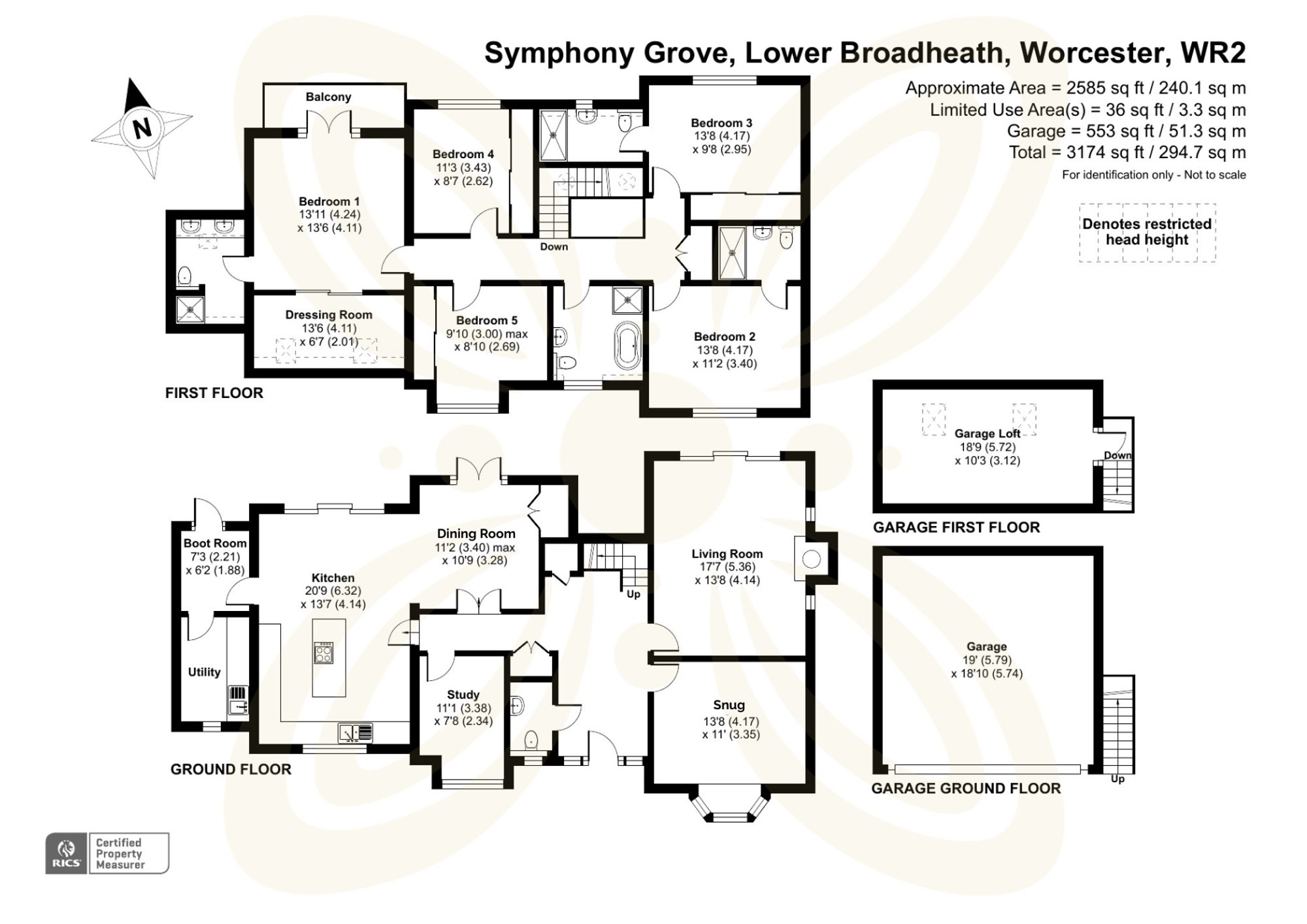 5 bed detached house for sale in Symphony Grove, Lower Broadheath, WR2 - Property floorplan