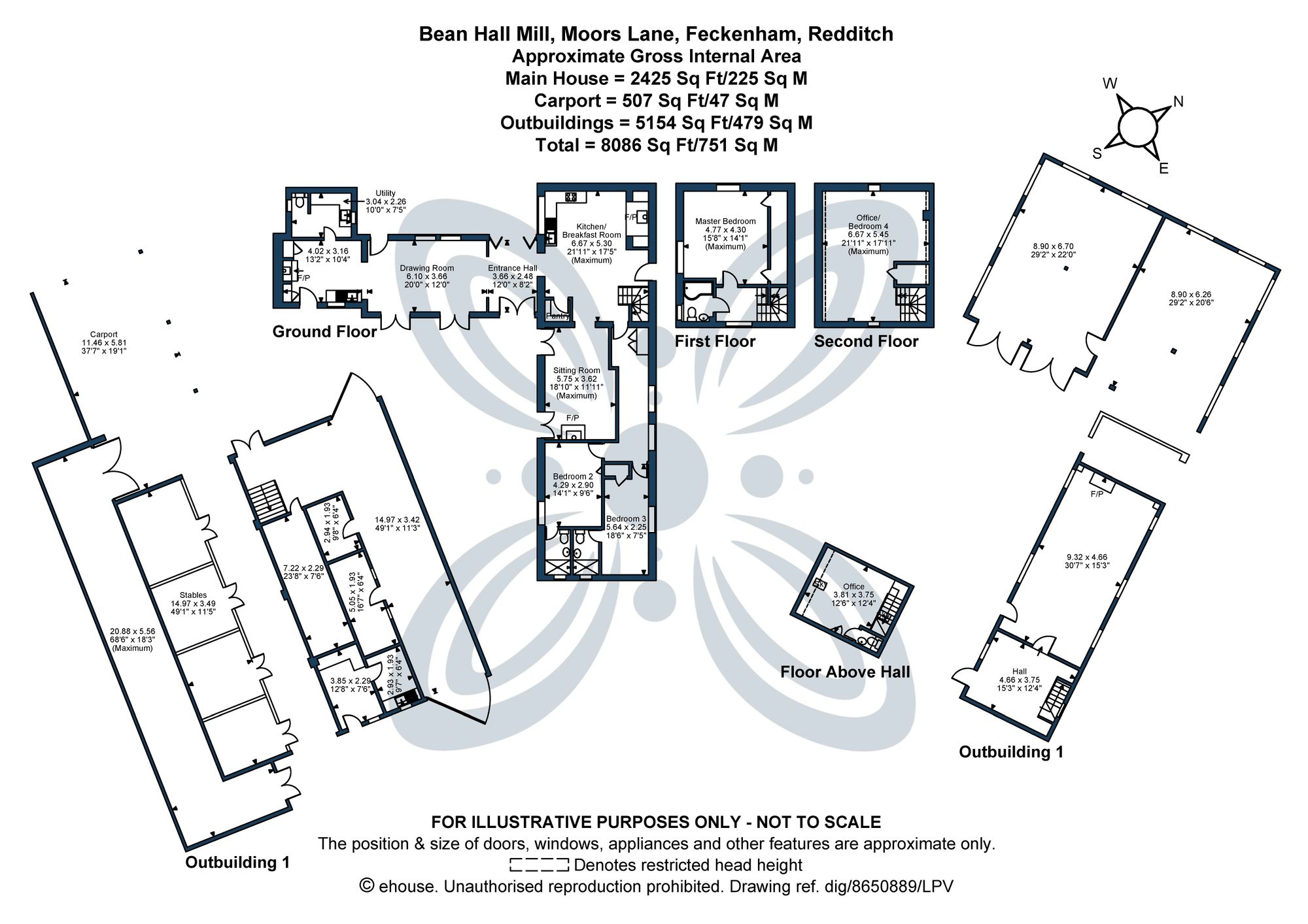 4 bed detached house for sale in Moors Lane, Redditch - Property floorplan