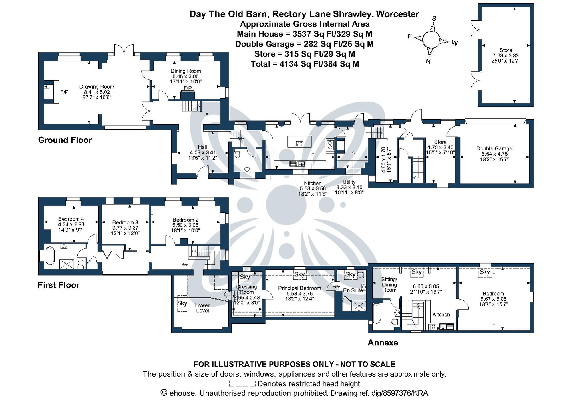 5 bed barn conversion for sale in Rectory Lane, Worcester - Property floorplan