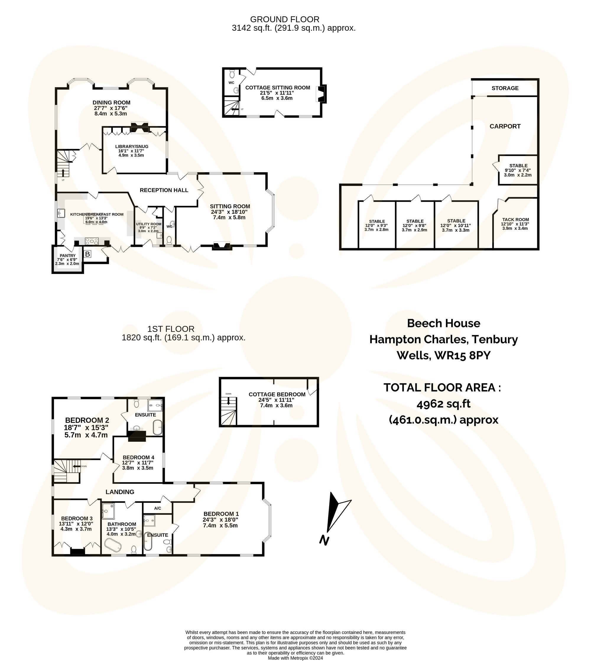 4 bed detached house for sale in Hampton Charles, Tenbury Wells - Property floorplan