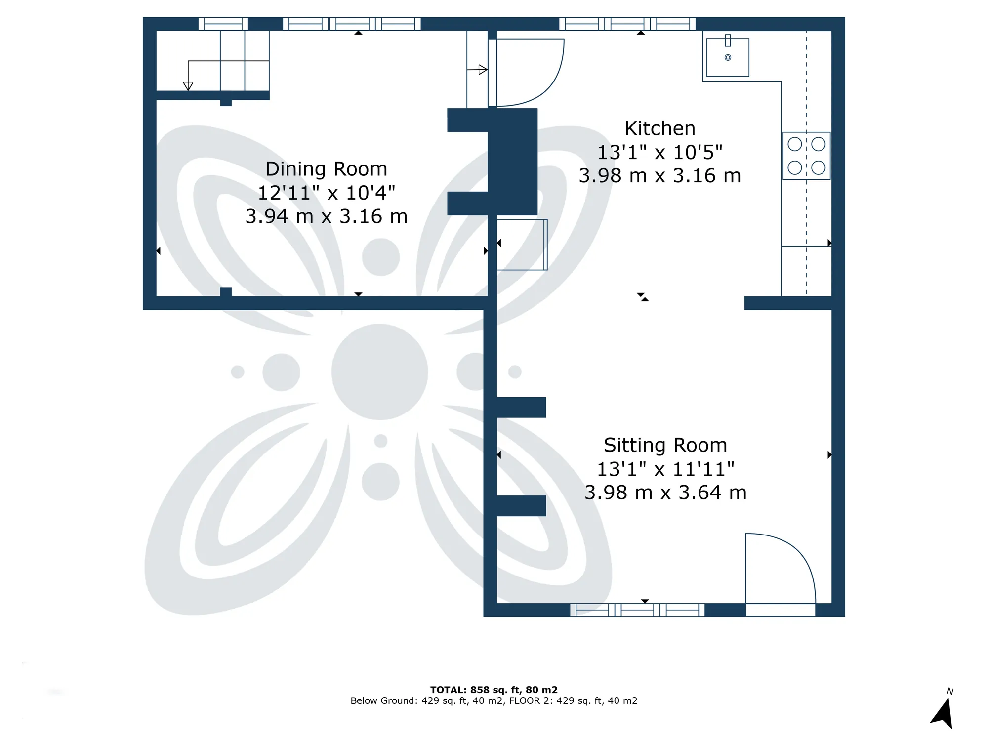 3 bed mid-terraced house for sale in Moors Lane, Redditch - Property floorplan