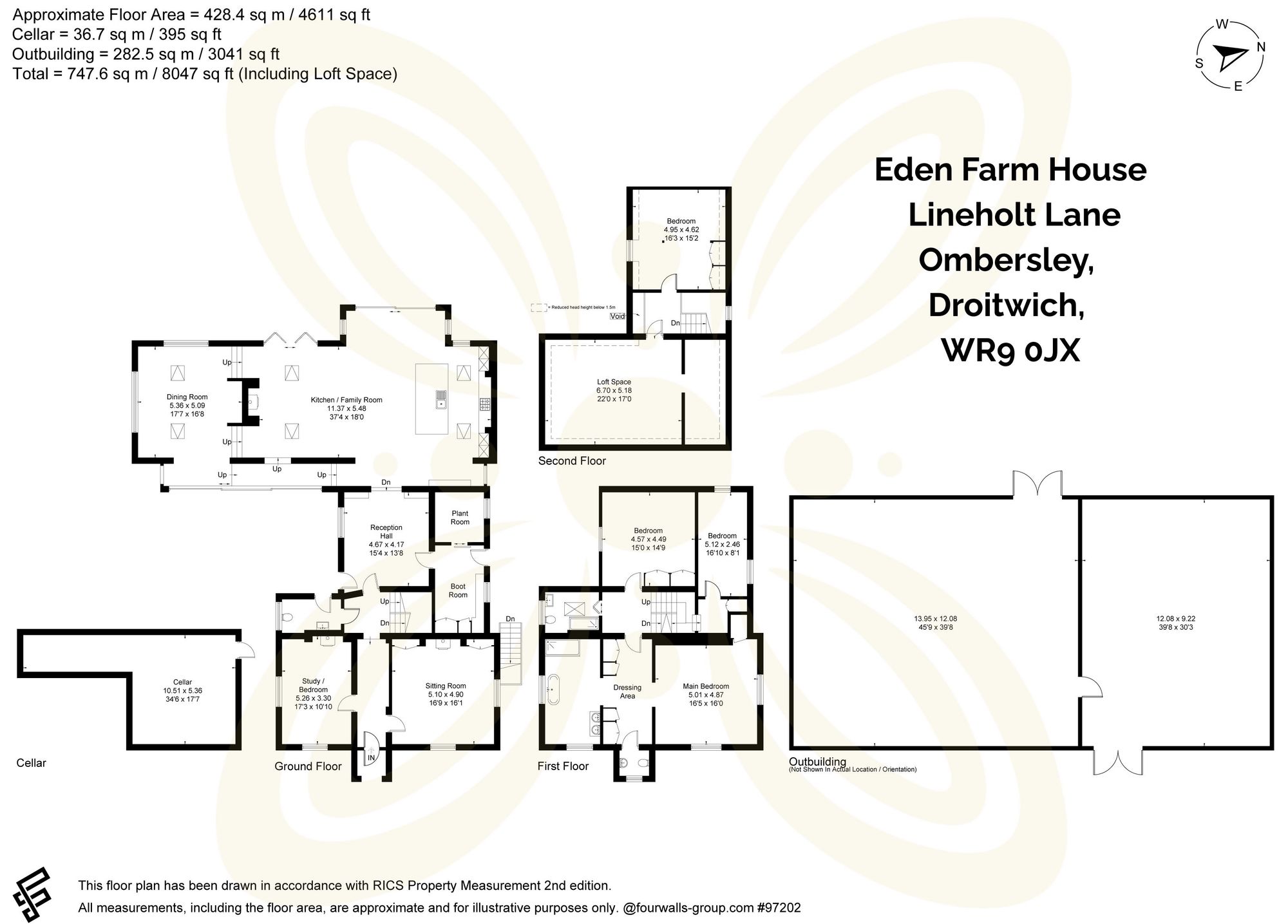 5 bed detached house for sale in Lineholt Lane, Ombersley, WR9 - Property floorplan