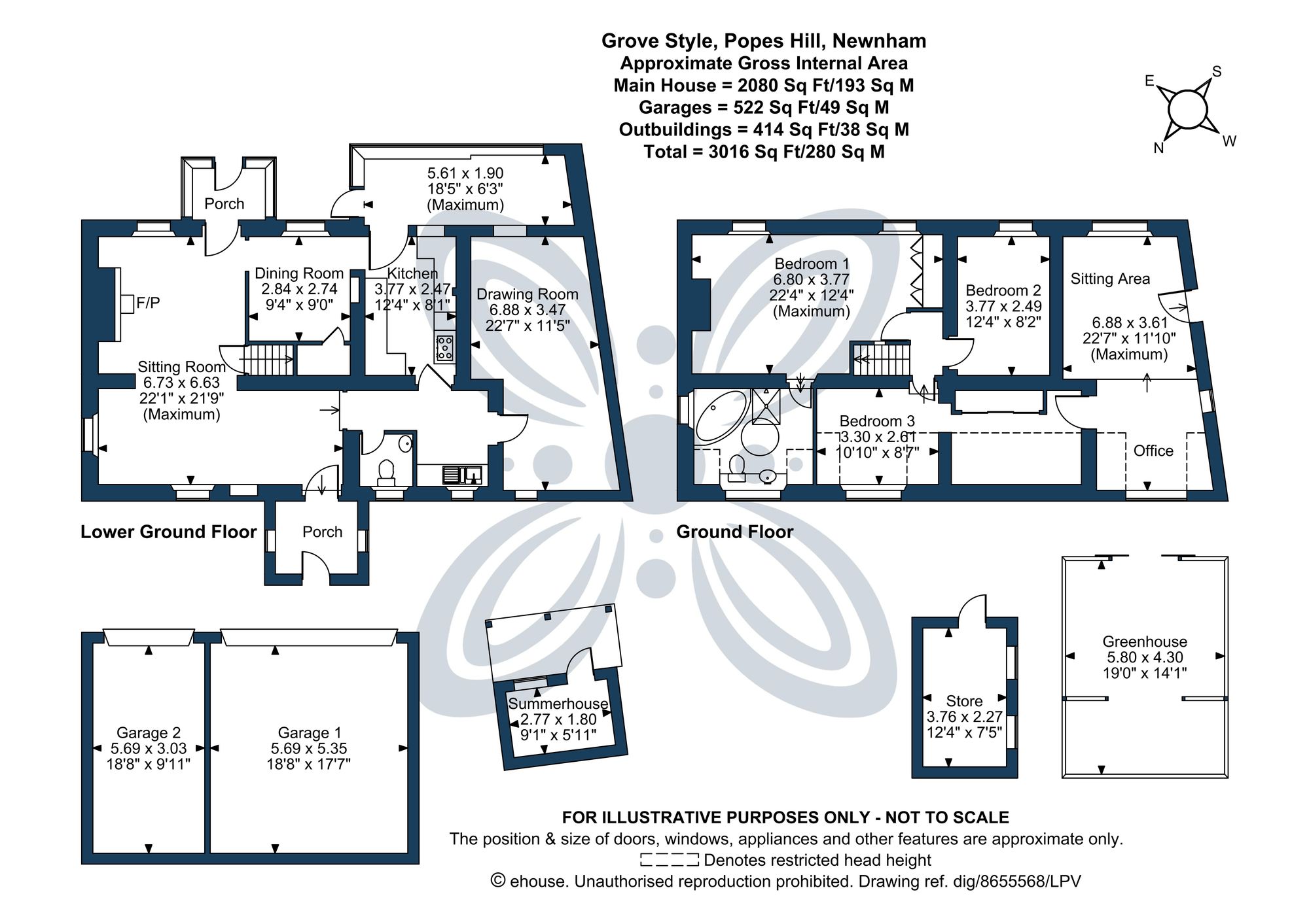 4 bed detached house for sale in Popes Hill, Newnham, GL14 - Property floorplan