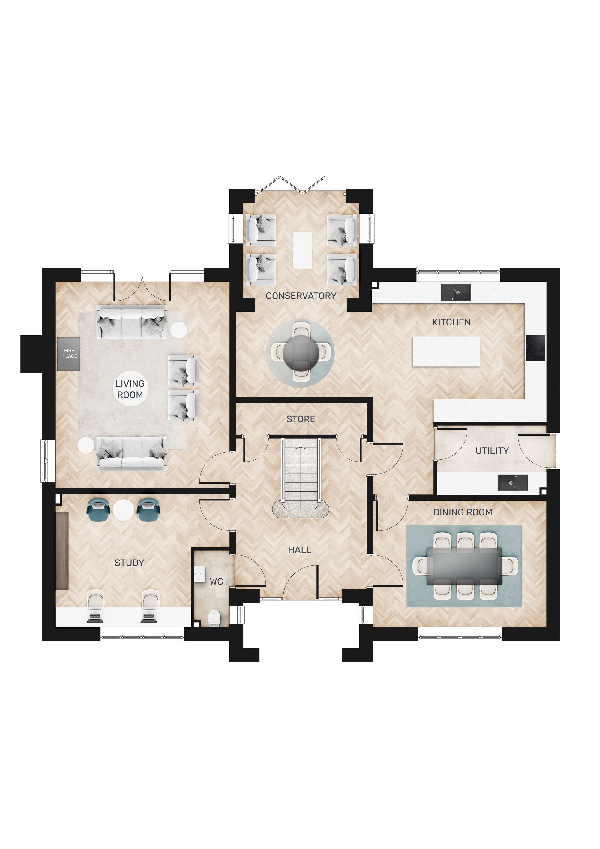 5 bed detached house for sale in Stanford Park, Worcestershire - Property floorplan