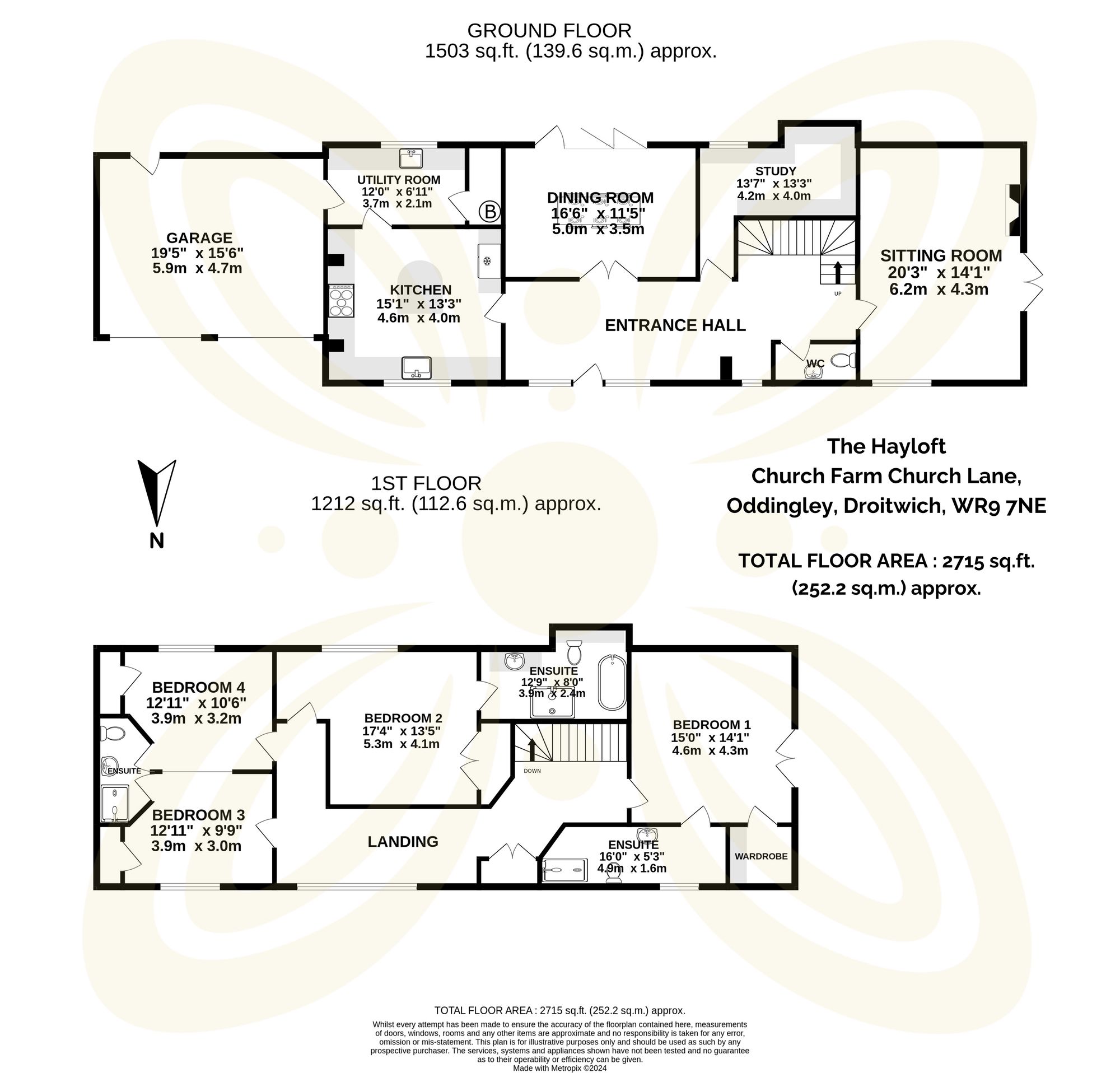 4 bed barn conversion for sale in Church Lane, Droitwich - Property floorplan