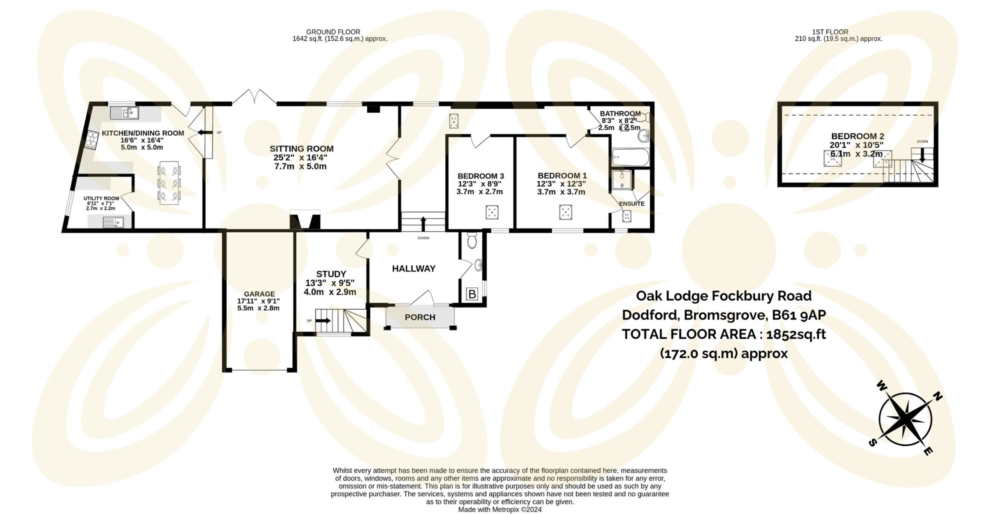 3 bed house for sale in Fockbury Road, Bromsgrove - Property floorplan