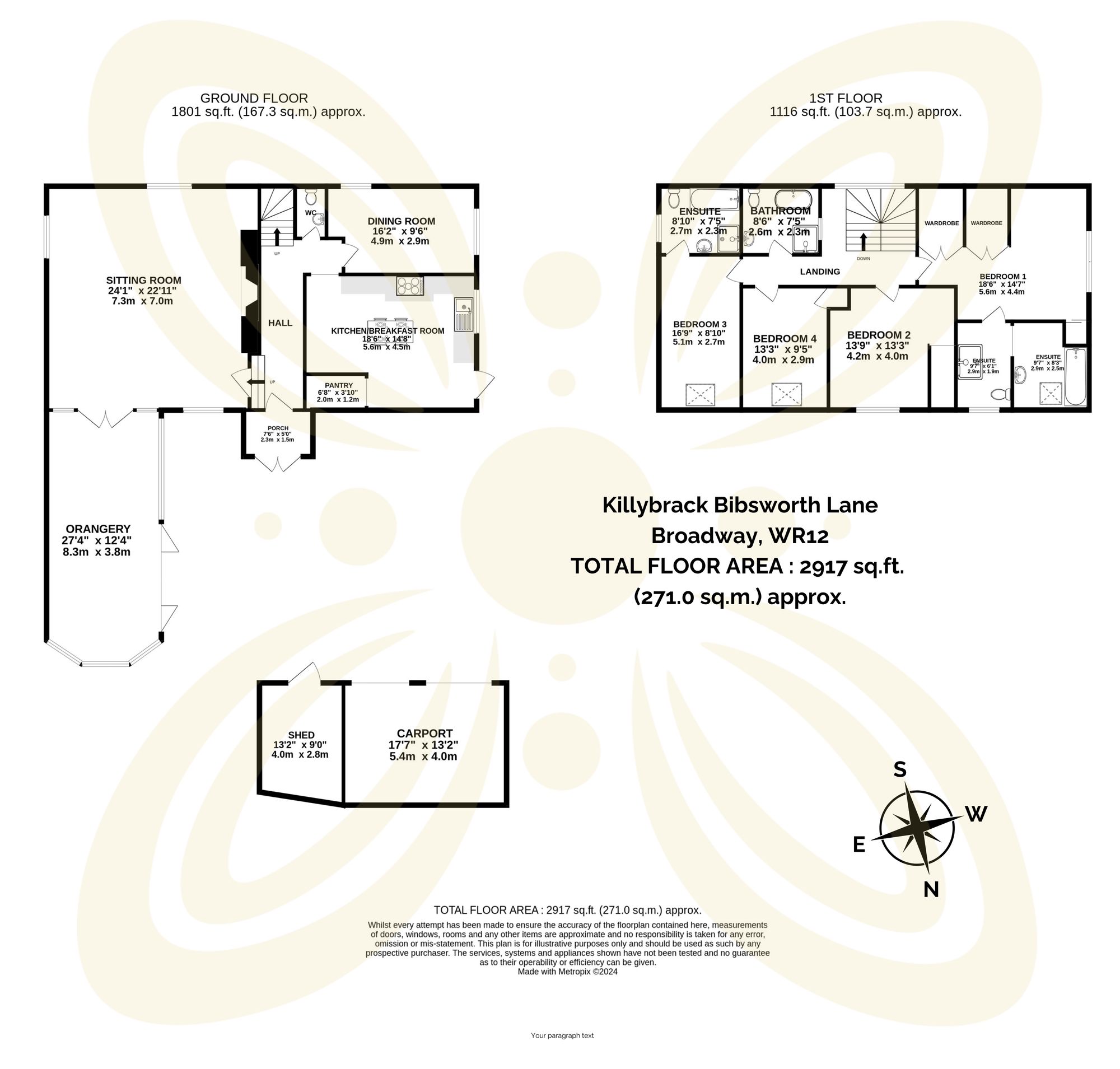 4 bed barn conversion for sale in Bibsworth Lane, Broadway - Property floorplan