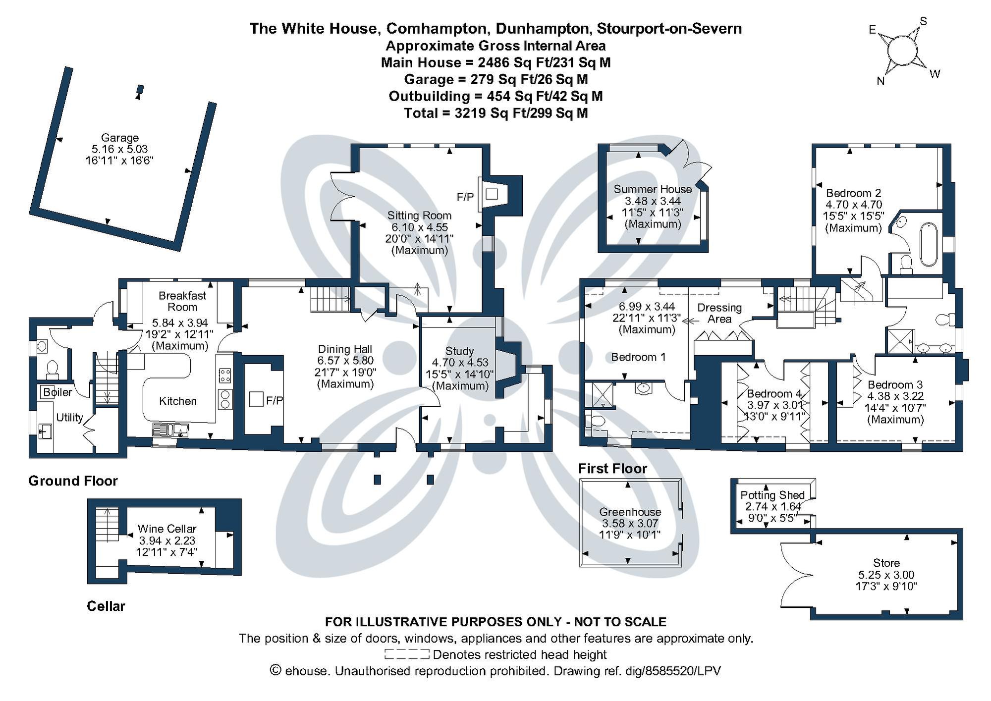 4 bed farm house for sale in Comhampton, Stourport-On-Severn - Property floorplan