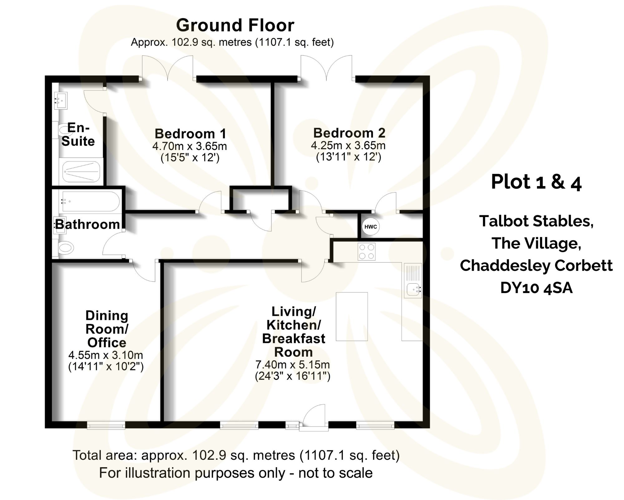 3 bed house for sale in The Village, Chaddesley Corbett, DY10 - Property floorplan