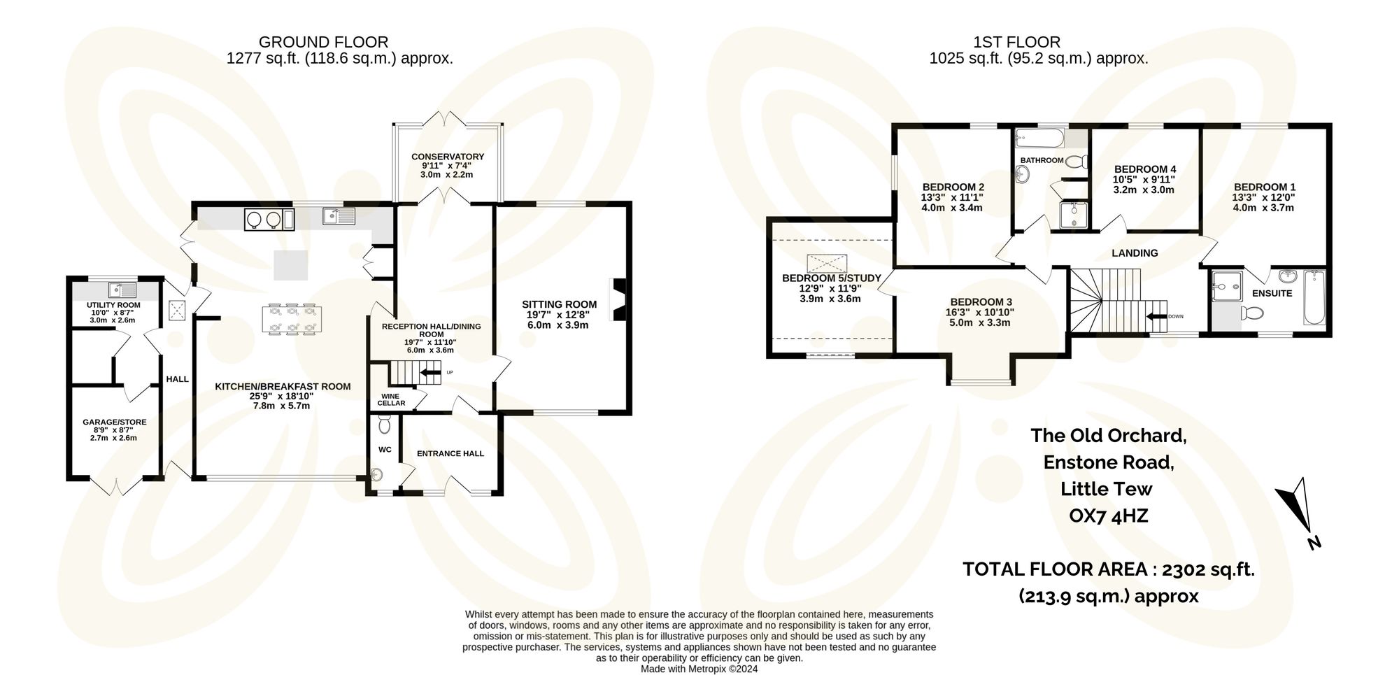 5 bed detached house for sale in Enstone Road, Chipping Norton - Property floorplan