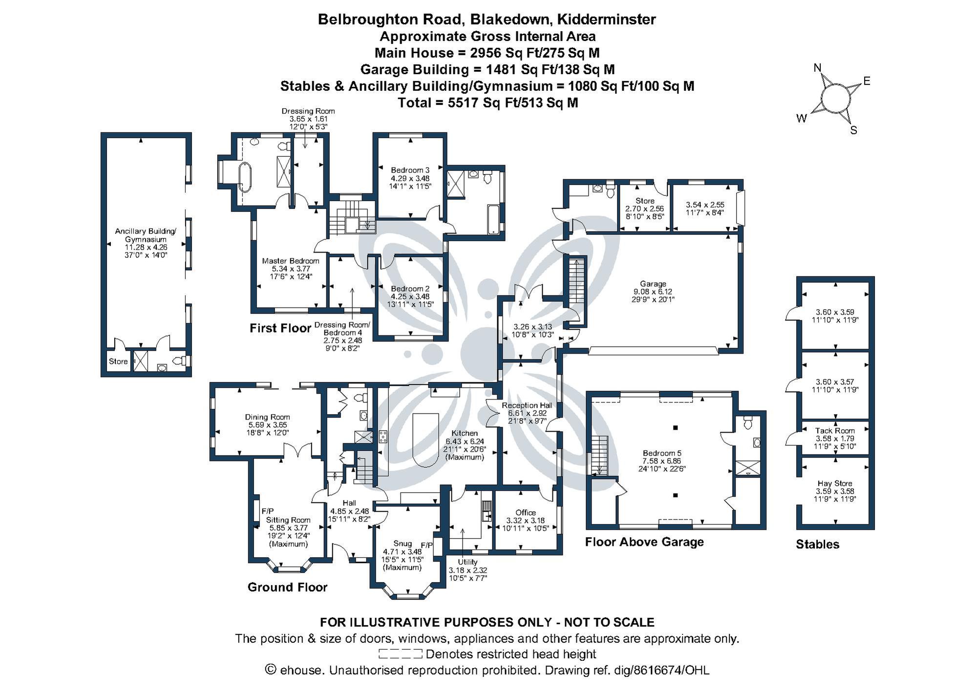 5 bed detached house for sale in Belbroughton Road, Kidderminster - Property floorplan