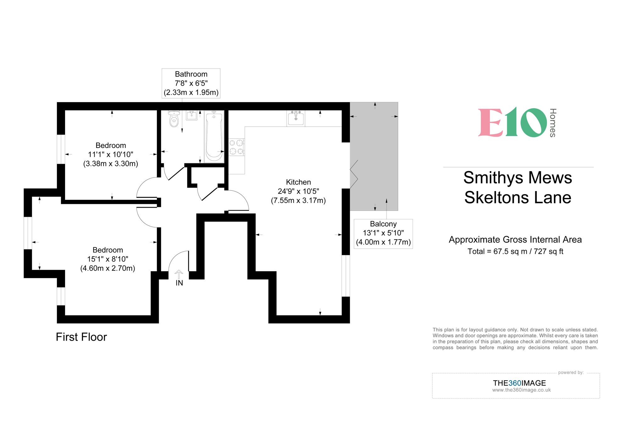 2 bed apartment for sale in Smithys Mews, London, E10 - Property floorplan