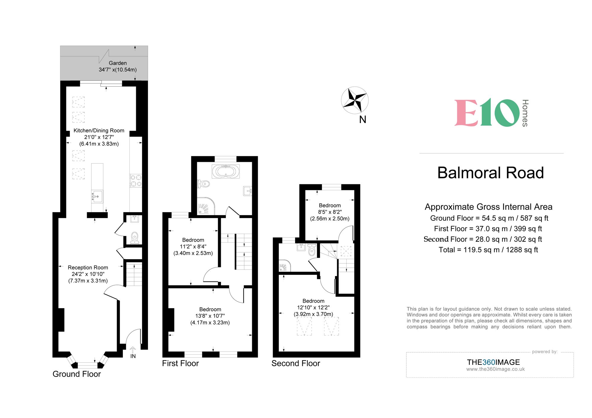 4 bed terraced house for sale in Balmoral Road, London - Property floorplan