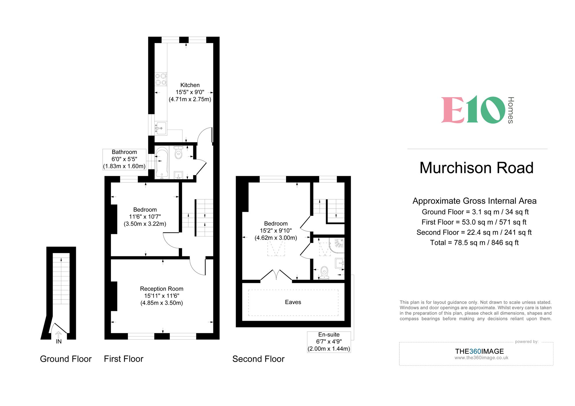 2 bed flat for sale in Murchison Road, Leyton, E10 - Property floorplan