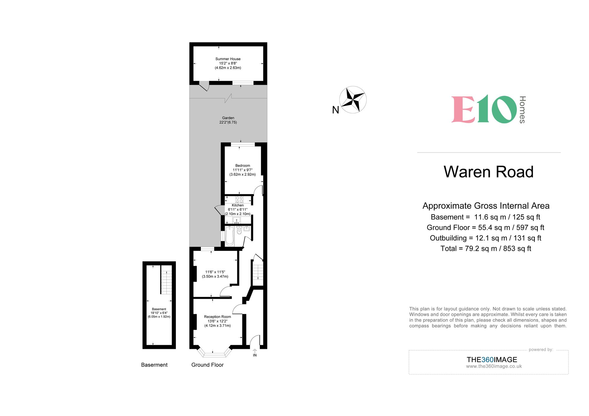 2 bed flat for sale in Warren Road, London - Property floorplan