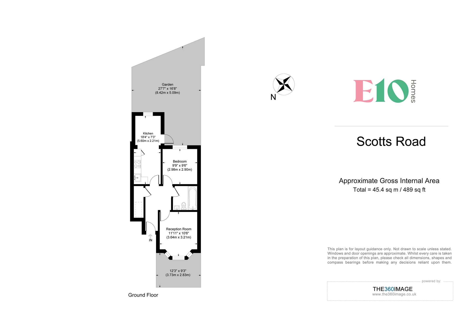 1 bed flat for sale in Scotts Road, London - Property floorplan