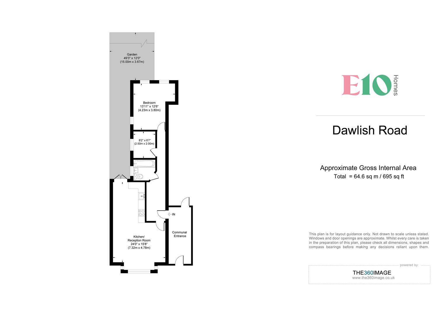 2 bed flat for sale in Dawlish Road, London - Property floorplan