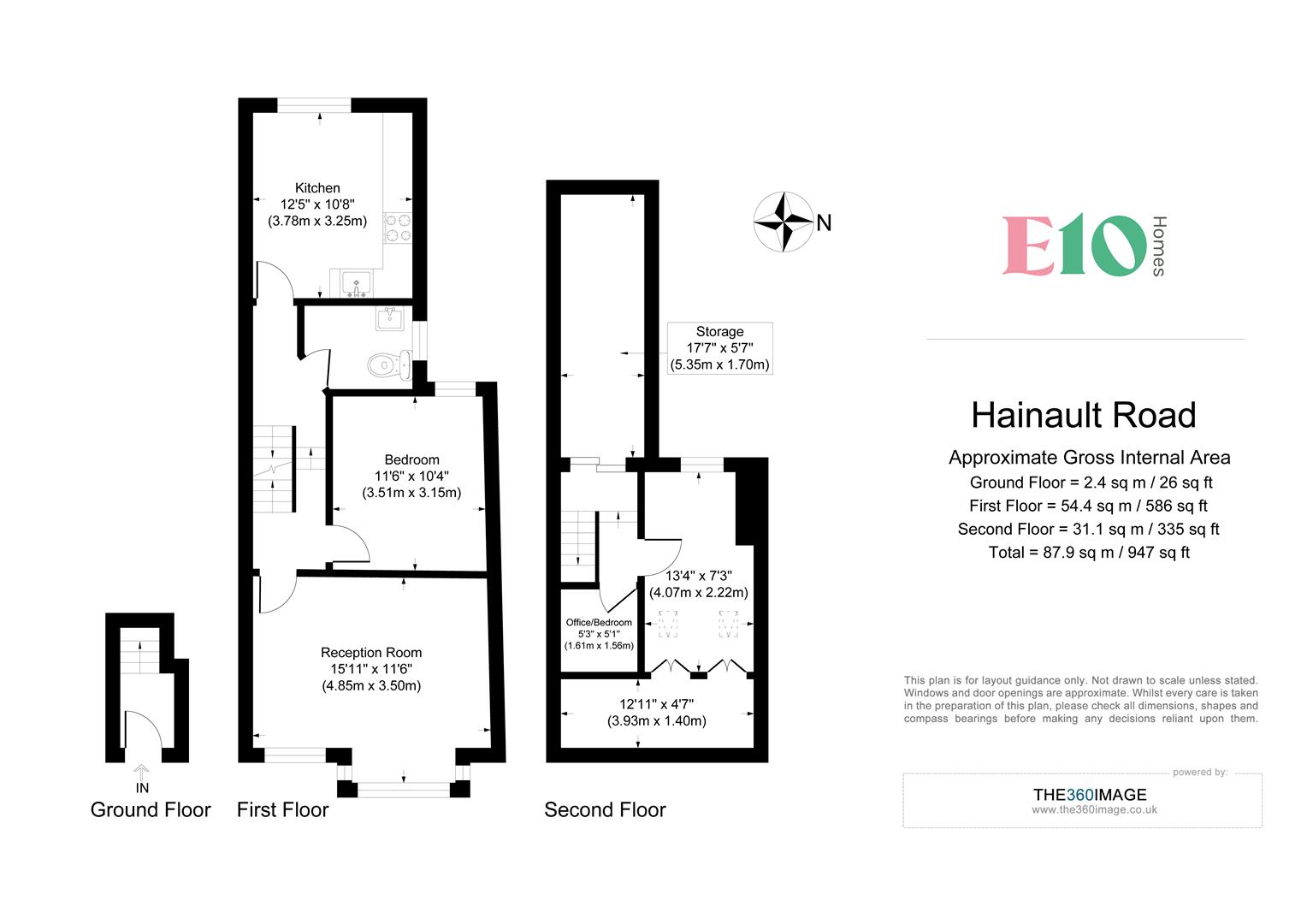 2 bed flat to rent in Hainault Road, London - Property floorplan