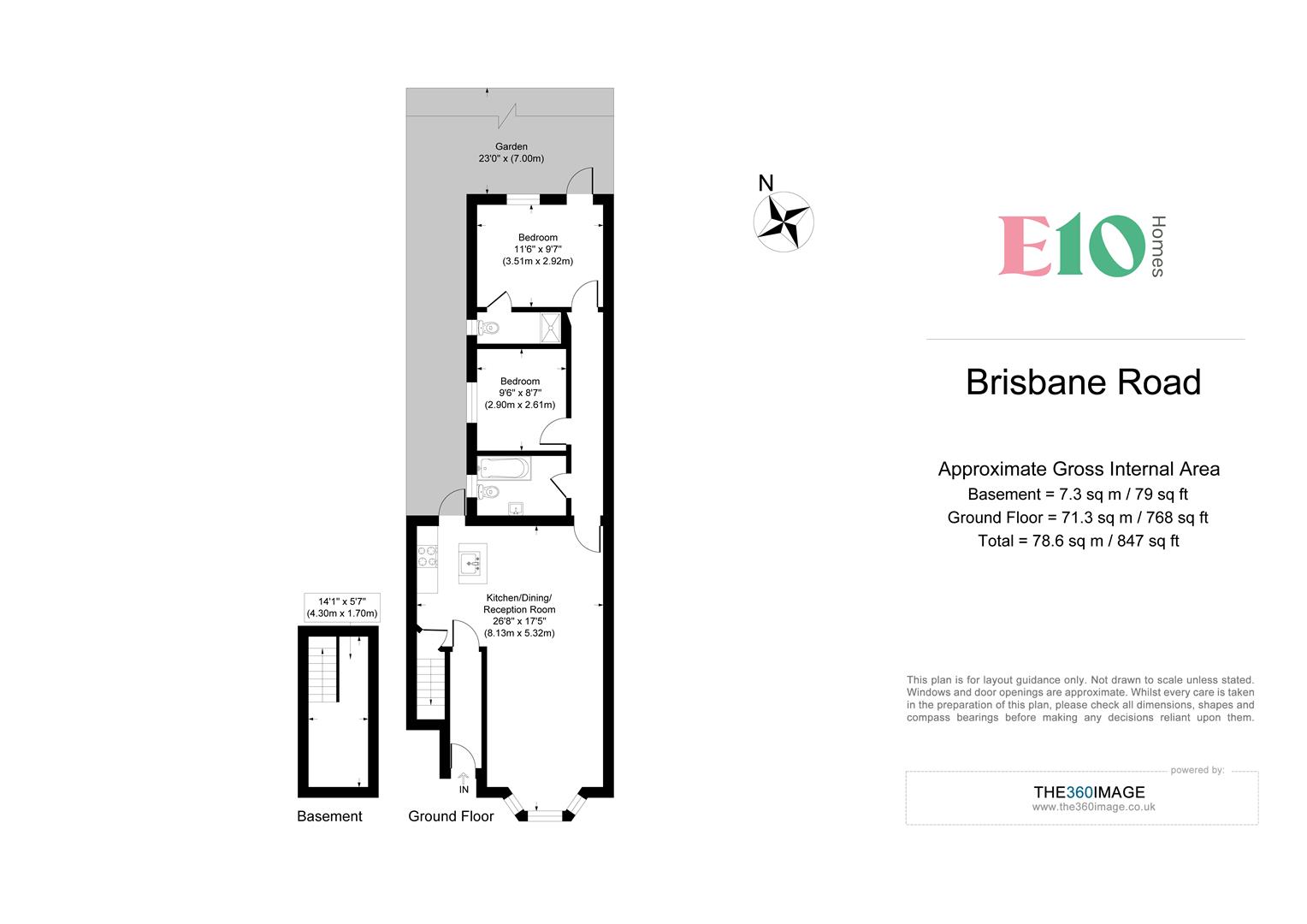 2 bed flat to rent in Brisbane Road, London - Property floorplan