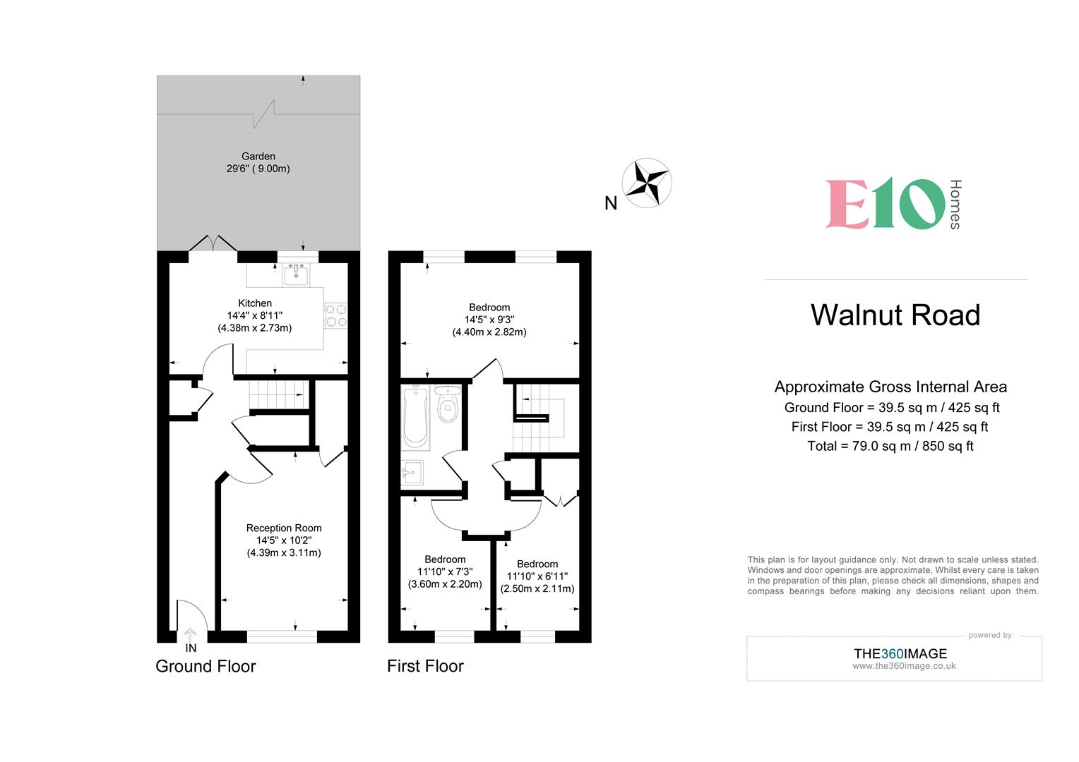 3 bed house for sale in Walnut Road, London - Property floorplan