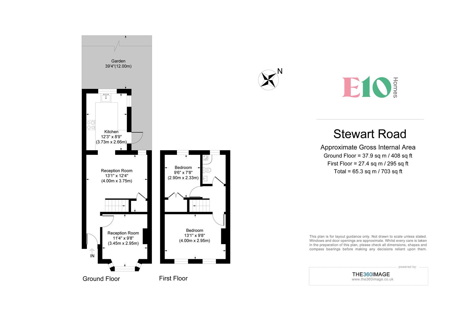 2 bed house to rent in Stewart Road, London - Property floorplan