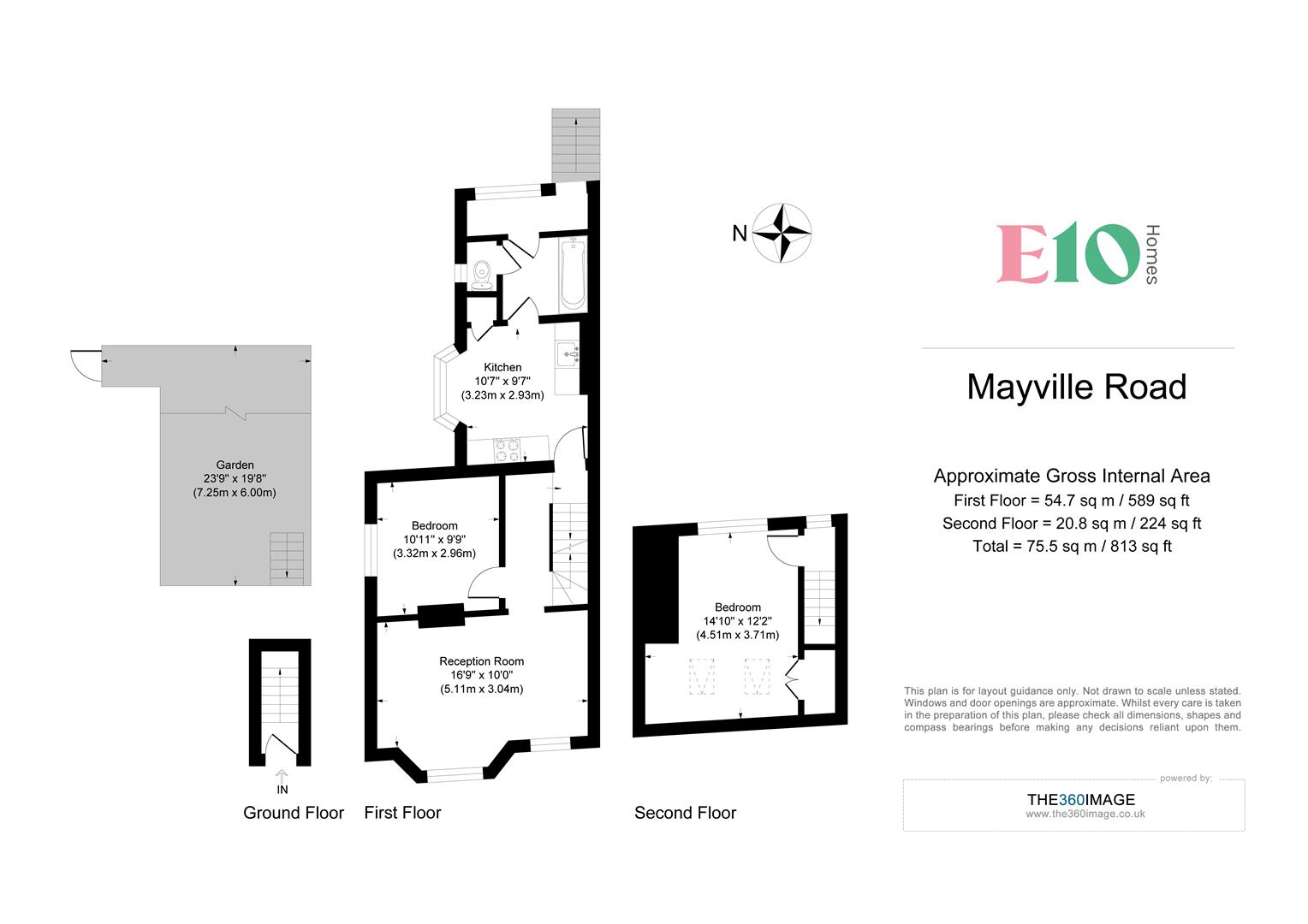 2 bed flat for sale in Mayville Road, London - Property floorplan