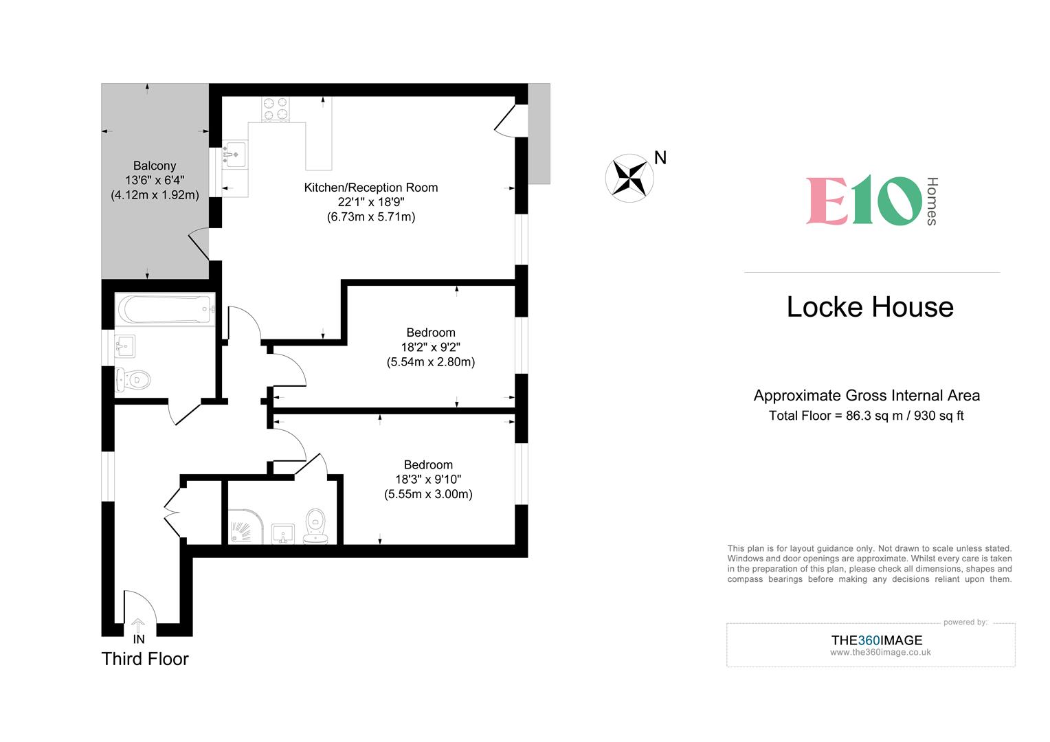 2 bed apartment for sale in High Road Leyton, London - Property floorplan