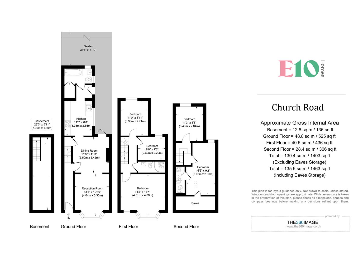 5 bed terraced house to rent in Church Road, London - Property floorplan