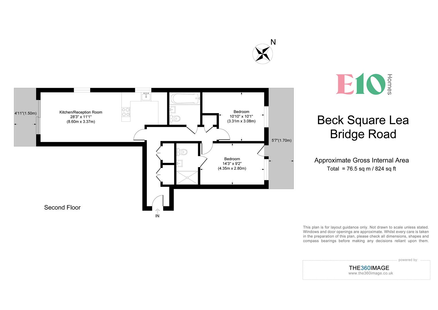 2 bed apartment for sale in Beck Square, London - Property floorplan