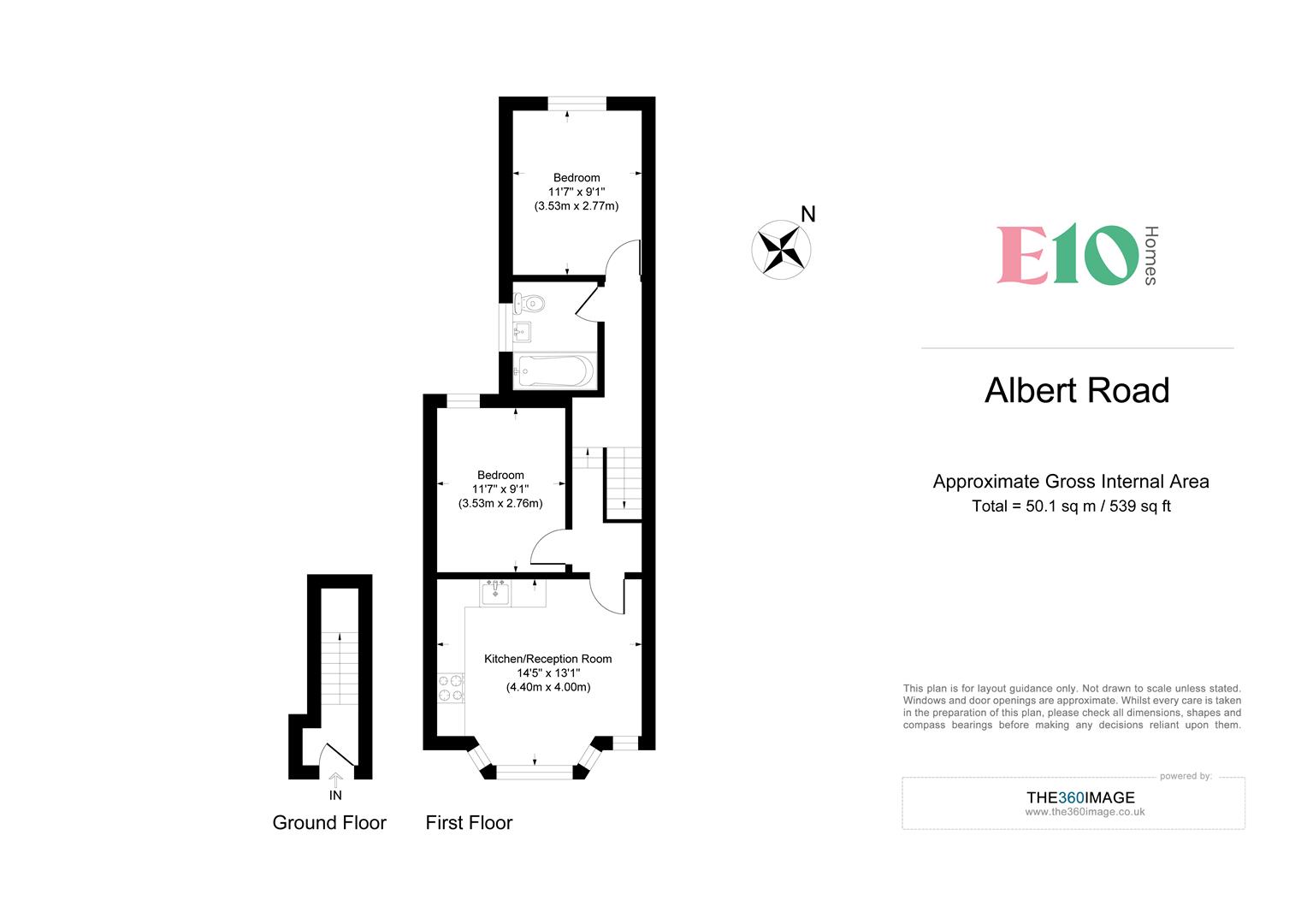 2 bed flat for sale in Albert Road, London - Property floorplan