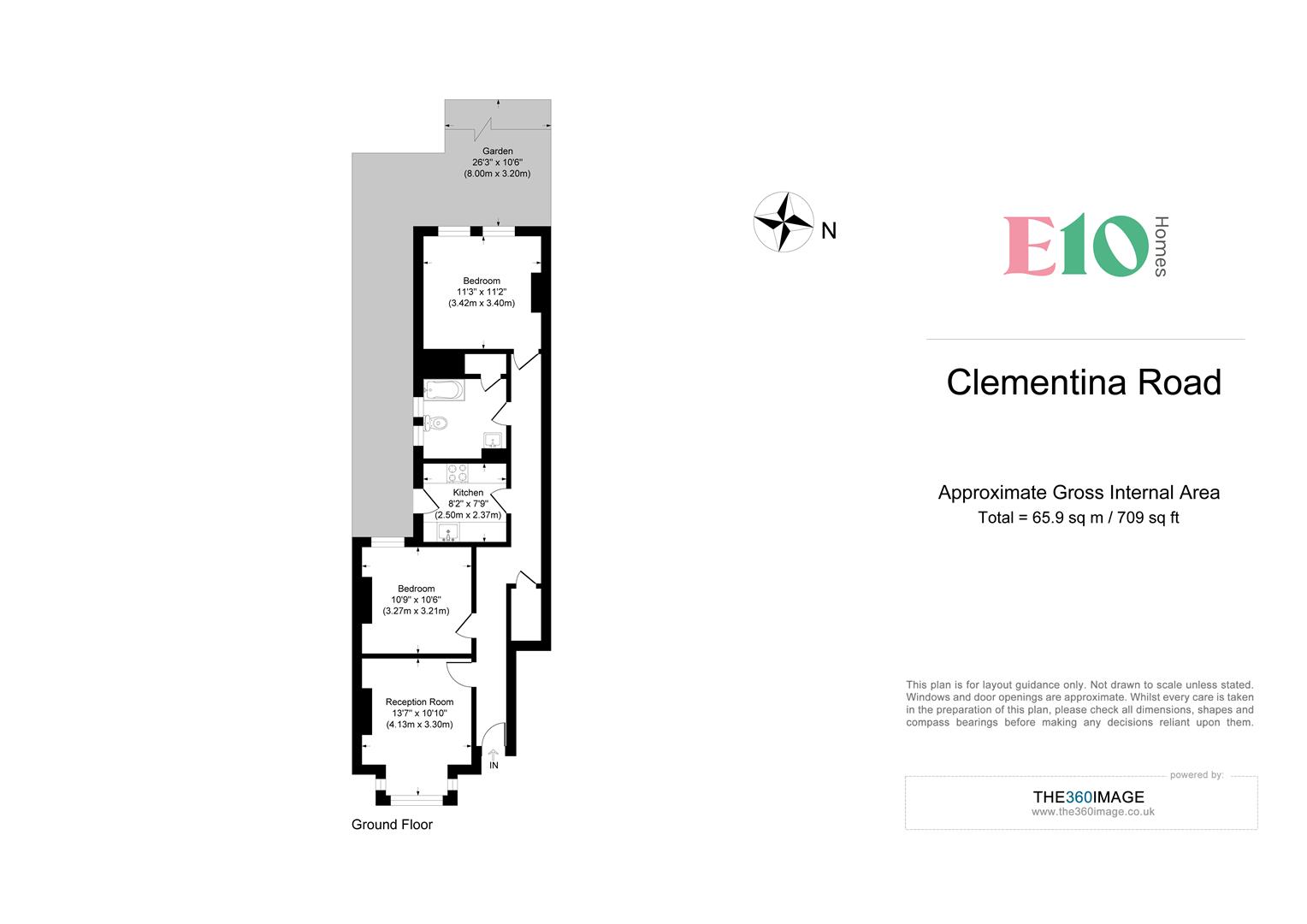 2 bed flat for sale in Clementina Road, London - Property floorplan