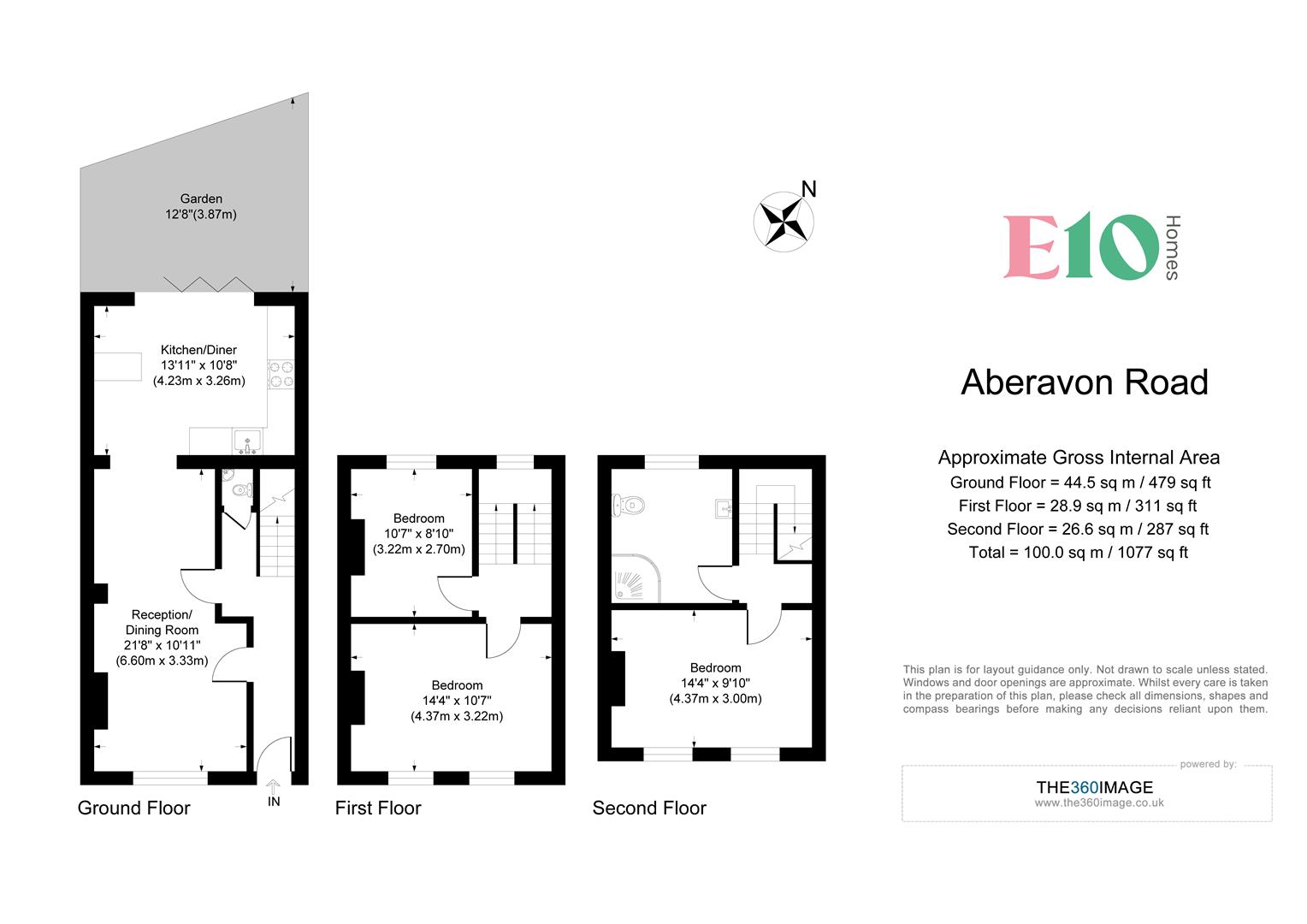 3 bed terraced house for sale in Aberavon Road, London - Property floorplan