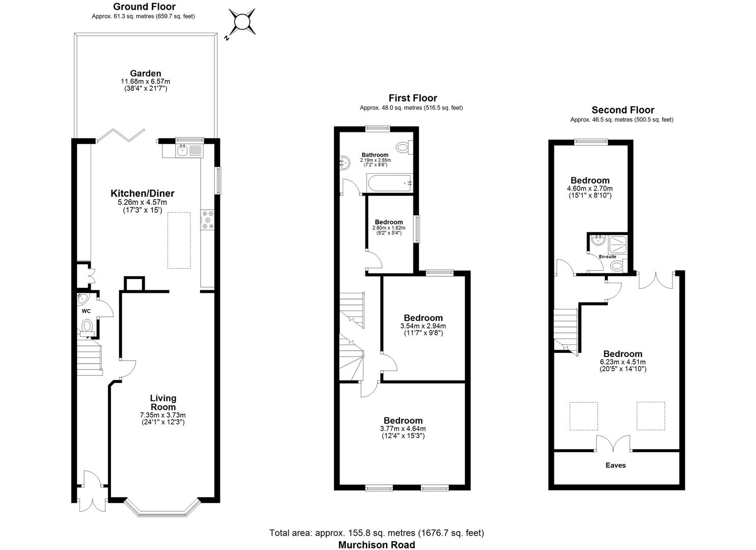 5 bed semi-detached house for sale in Murchison Road, London - Property floorplan