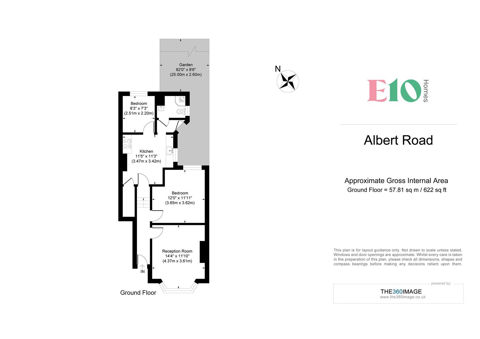 2 bed flat for sale in Albert Road, London - Property floorplan