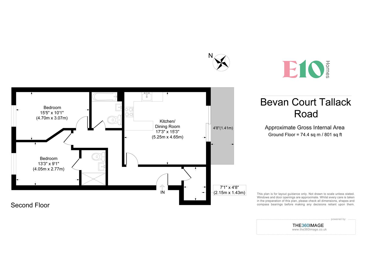 2 bed apartment for sale in Tallack Road, London - Property floorplan