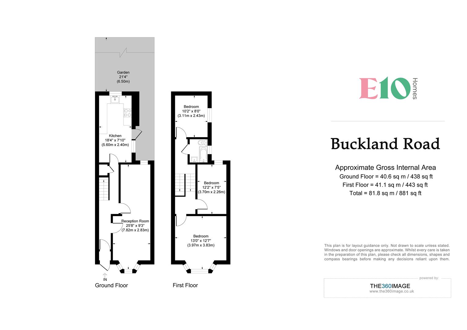 3 bed terraced house for sale in Buckland Road, London - Property floorplan