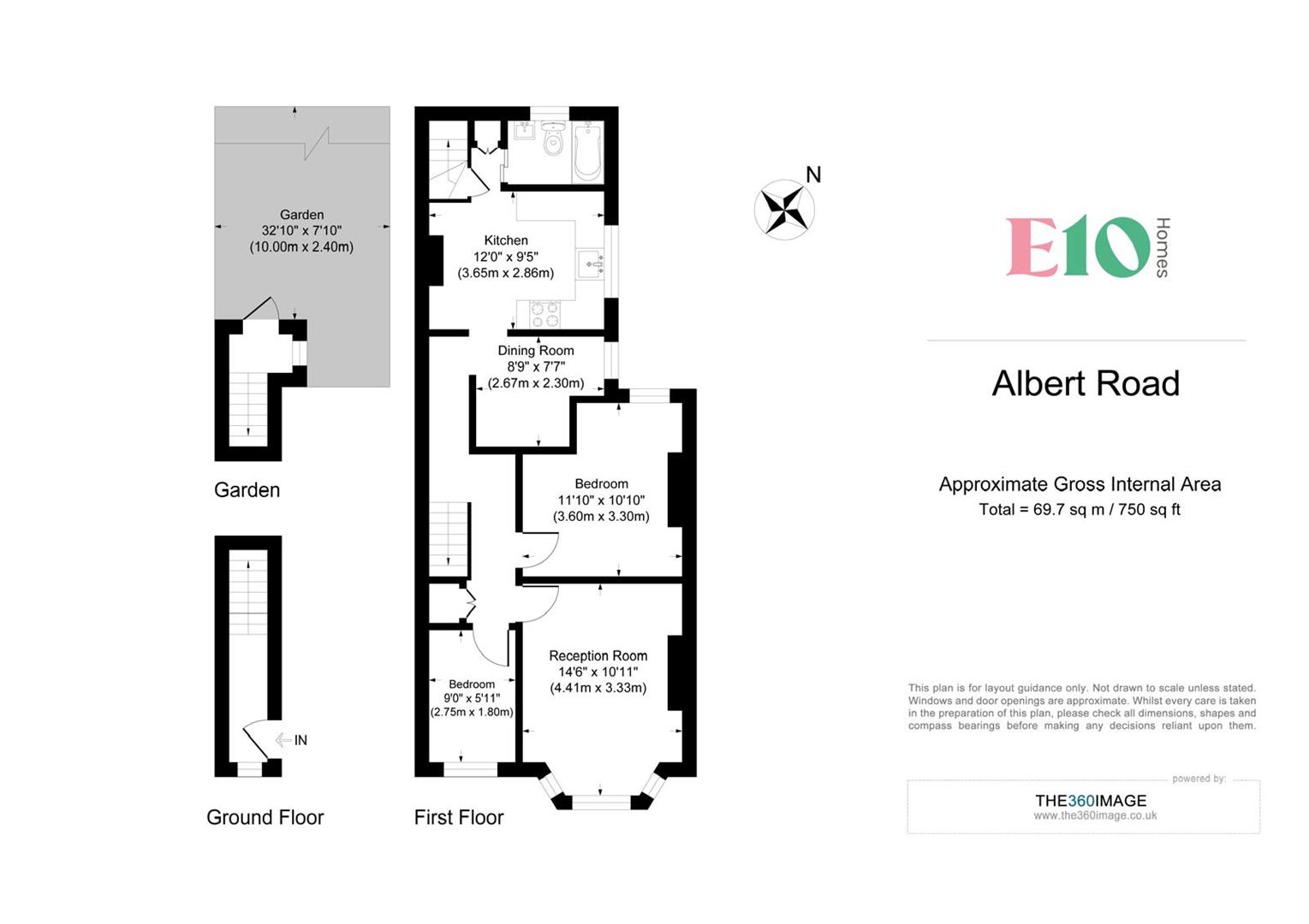 2 bed flat for sale in Albert Road, London - Property floorplan