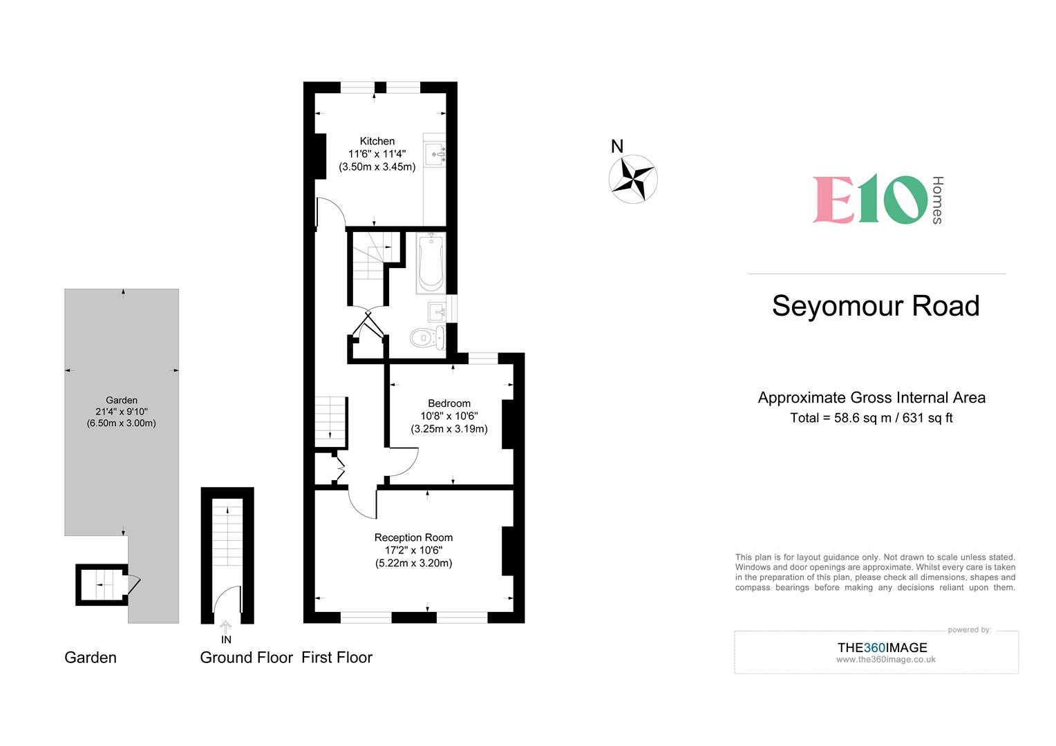 1 bed flat for sale in Seymour Road, London - Property floorplan