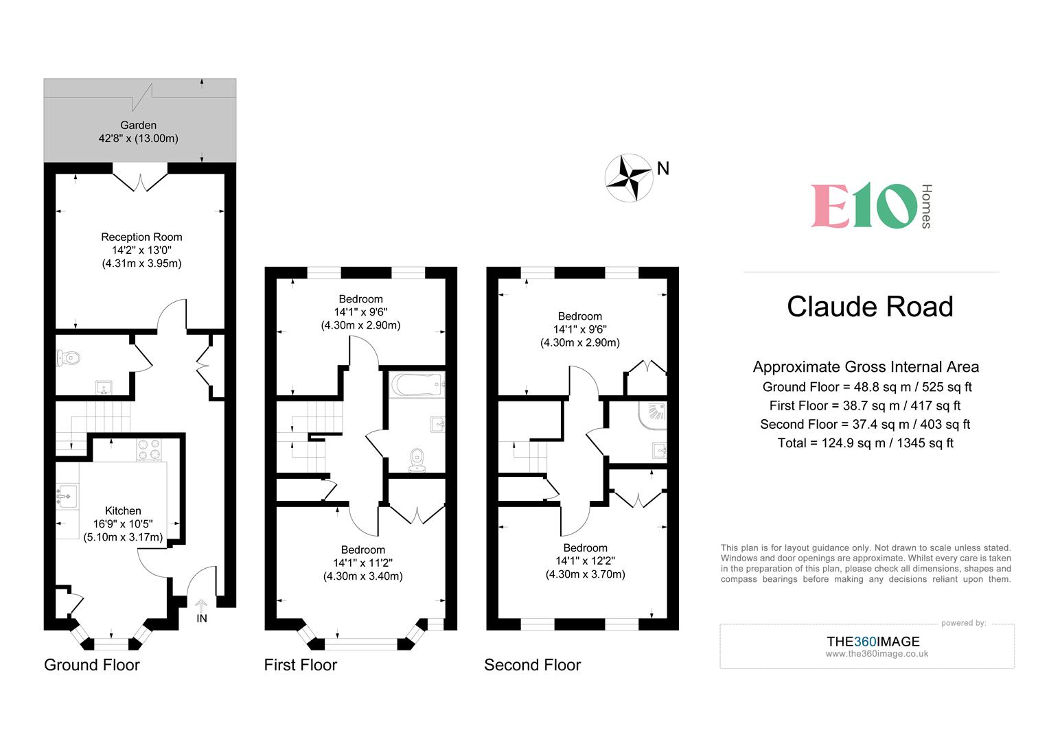 4 bed terraced house for sale in Claude Road, London - Property floorplan