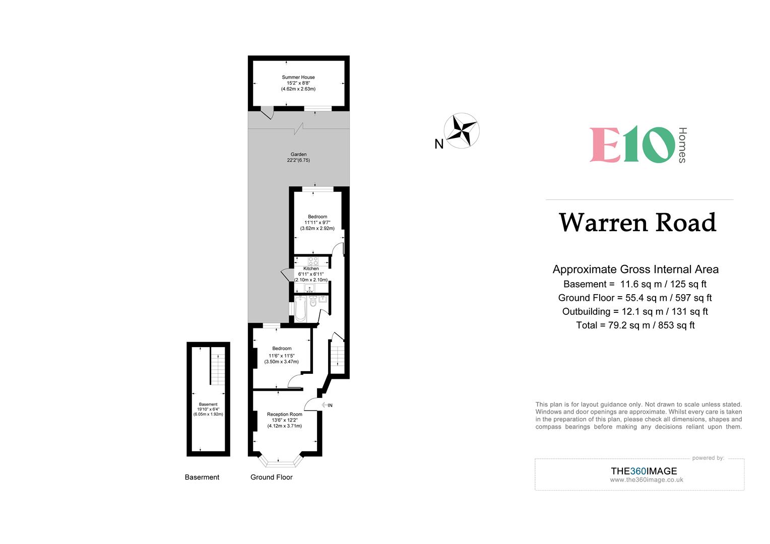 2 bed flat for sale in Warren Road, London - Property floorplan