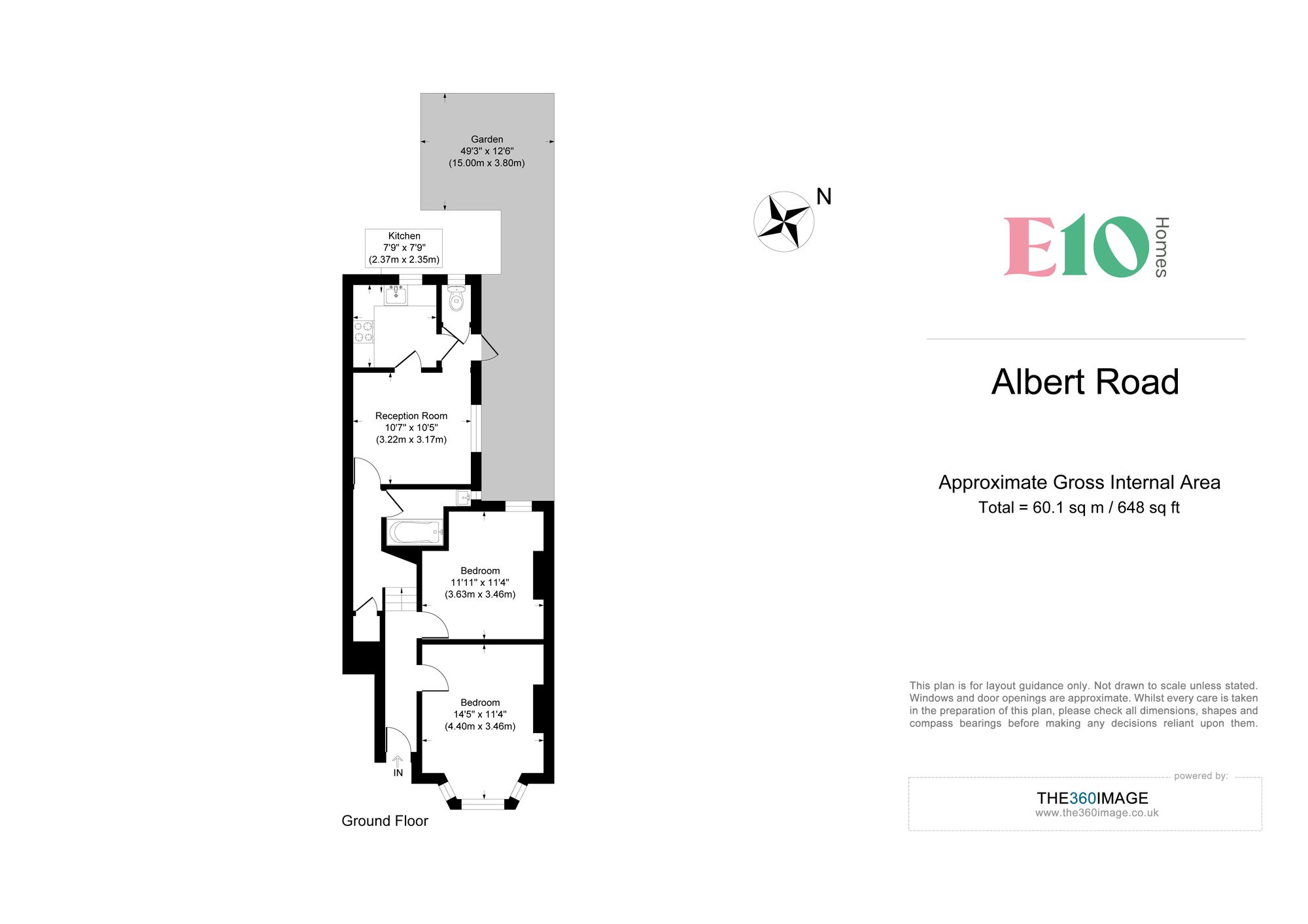 2 bed flat for sale in Albert Road, London - Property floorplan