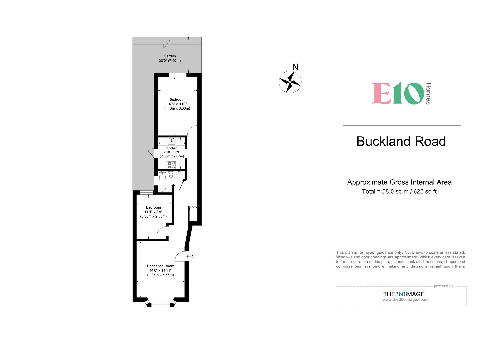 2 bed flat for sale in Buckland Road, London - Property floorplan